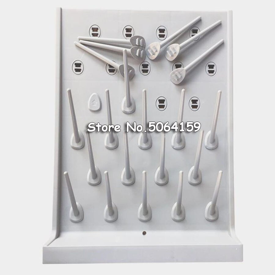Laboratory Single-sided Removable Drip Rack 27 Pegs Drying Rack High Density PP Beaker test tube Rack