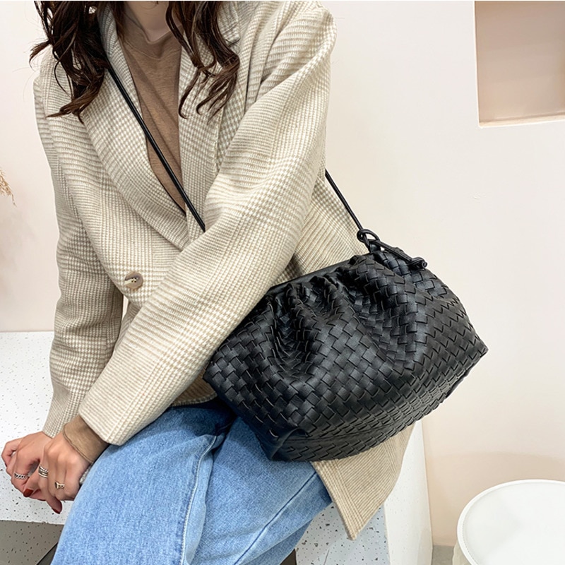 [BXX] PU cuir tissage sacs à bandoulière pour femmes dame concepteur sac à bandoulière femme sacs à main embrayage HJ404