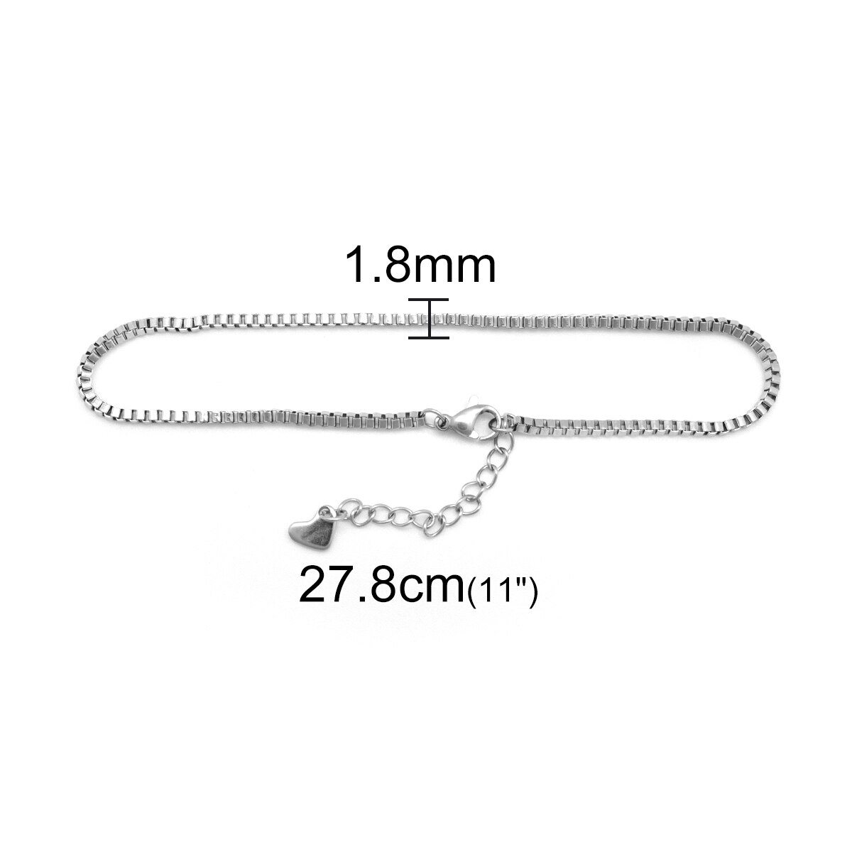 Chaîne De Cheville Bracelet Perles En Acier Inoxidable 316L CHASSA-274