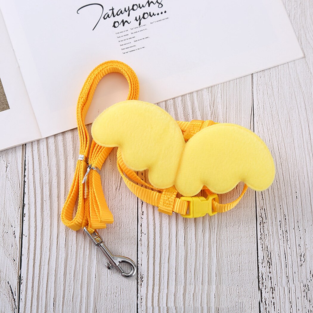 nastawny połączenie kaczka uprząż smycz lina dla kaczka mały Zwierząt trening pieszy holowniczy lina zwierzę domowe kieszonkowe dzieci: żółty