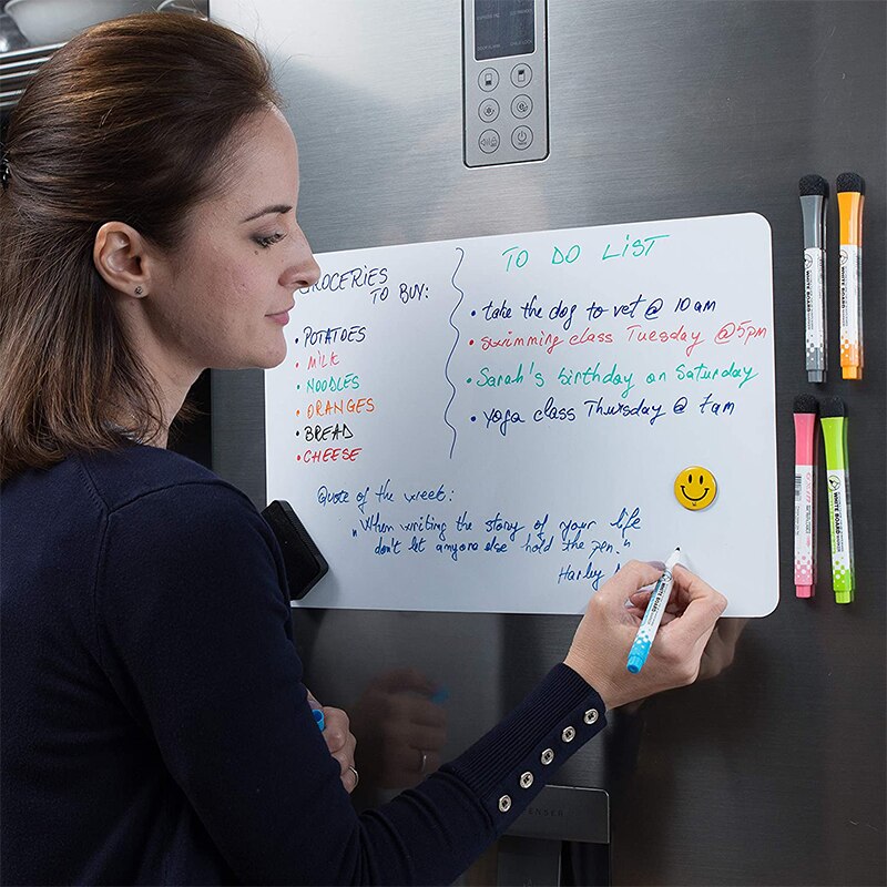 A3Size Magnetische Zachte Whiteboard Dry Erase Board Kalender Magneet White Board Pen Bericht Memo Tekening Schrijven Muursticker