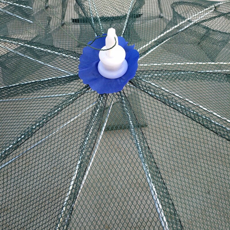 Folding fishing net fishing gear hand throw net fish with umbrella automatic fish protection fishing supplies