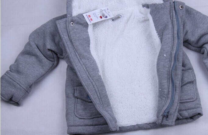Boys Winter Warmer Clothes 2 Color Kids Outerwear Coat For 1-3 Yrs Baby Thick Clothing Children Hooded Jacket