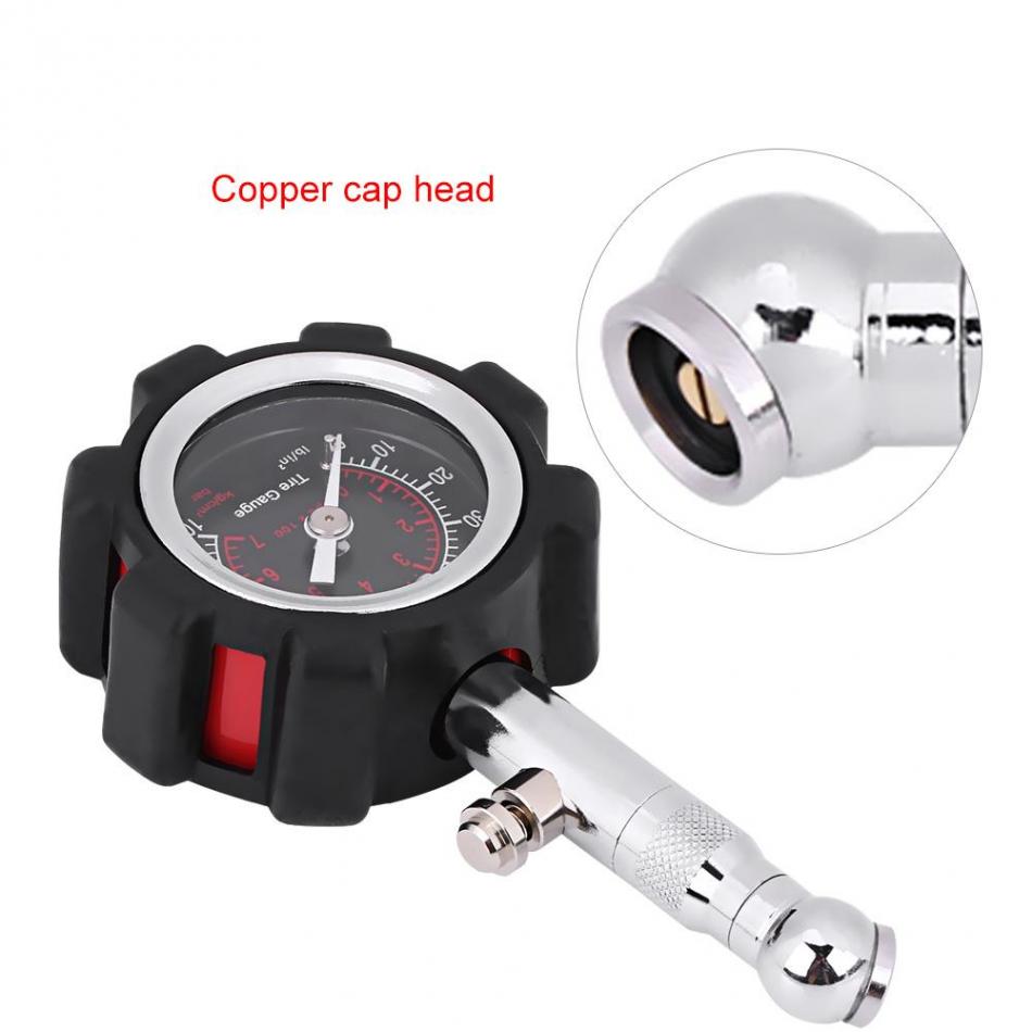 Medidor de presión de aire Manual para neumáticos de mano probador herramienta de diagnóstico manómetro 0-100 PSI para coche bici camión motocicleta