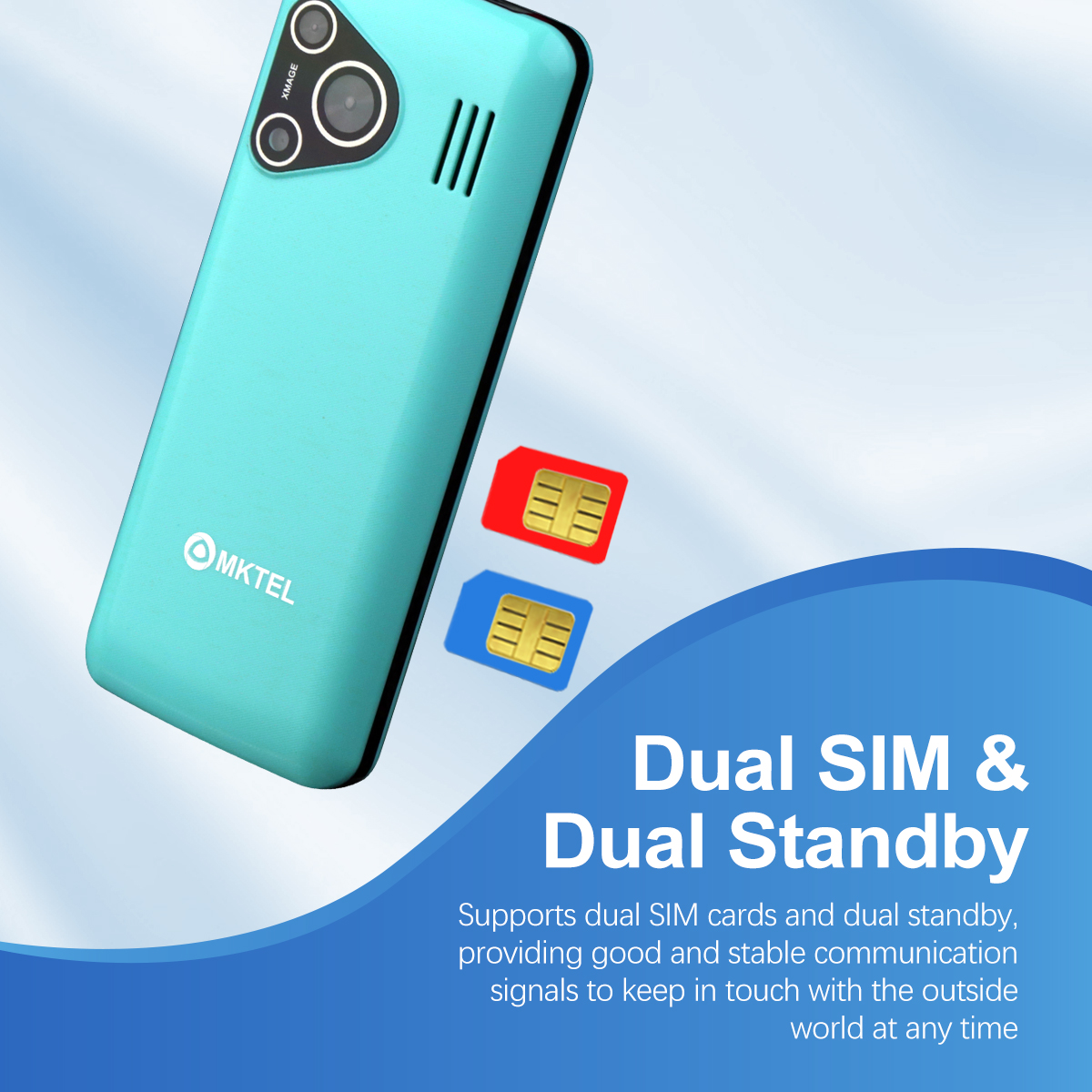 MKTEL M82 Caratteristica Telefono Display da 2,4 pollici Dual Sim Dual Standby MTK6261M 1800mAh MP3/MP4/FM/Radio/Bluetooth/GPRS/GSM 850/900/1800/