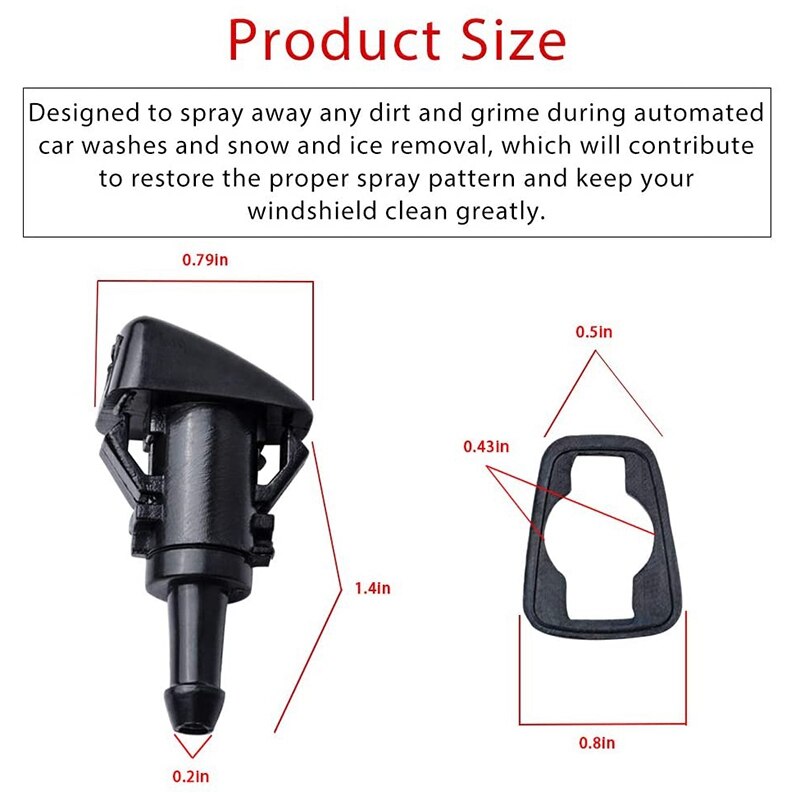 Tuulilasin pesurin ruiskutussuutin chrysler dodge jeep 4805742ab, 5116079aa:lle