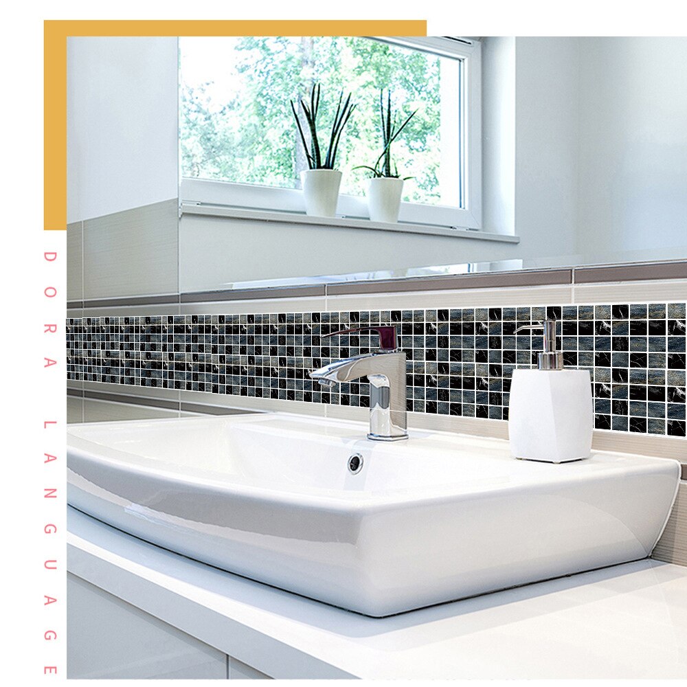 30 pcs Mosaic Self-Adhesive Waterproof DIY Wall Art Home Bedroom Bathroom kitchen Tile Sticker Wall Sticker wallpapers