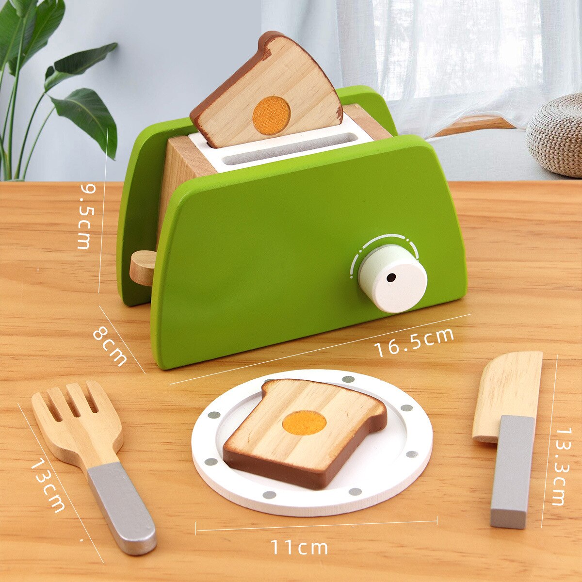 Kitchen Pretend Play Toy Wooden Simulation Coffee Machine Toaster Machine Mixer Juicer Baby Early Learning Educational Toys: C