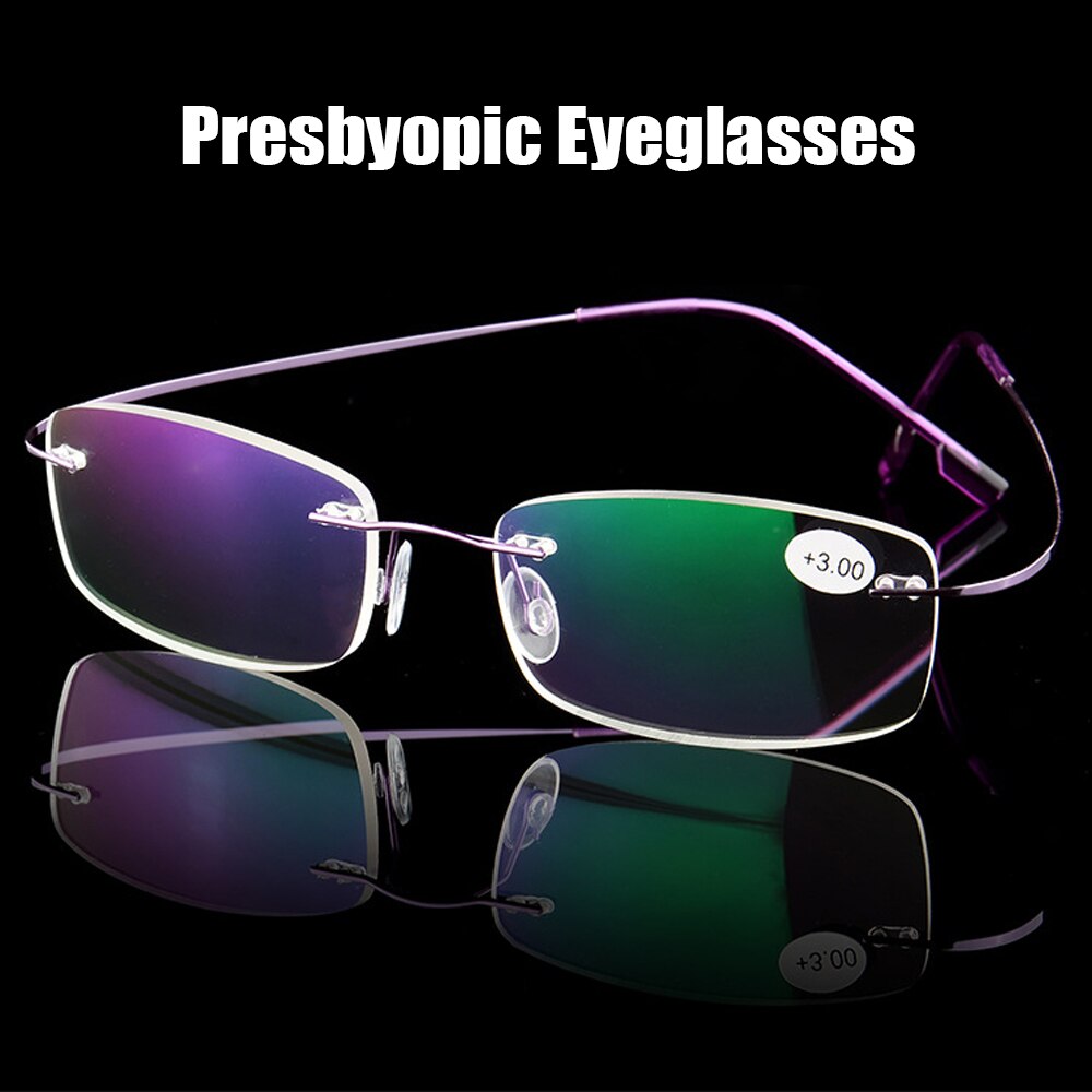 Flexibele Ultralight Randloze Geheugen Titanium Magnetische Leesbril Voor Mannen Vrouwen Verziend Brillen Vision Care + 1.0 ~ + 4.0