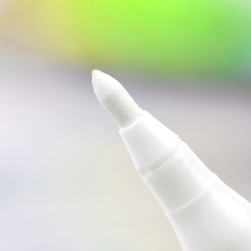 Saber-rotulador permanente de punta fina para pintura al óleo, tinta blanca, traje de escritura suave para papel de grafiti, rotulador de neumáticos de Metal, 12 Uds.