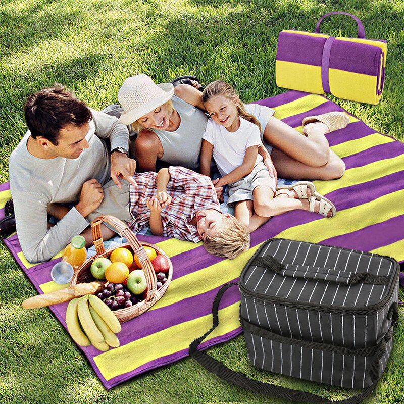 Camping Picknick Packet Bento Box Voedsel Thermische Zak Kleine Draagbare Koeler Zakken Dubbele Lagen Thermische Lunch Tas