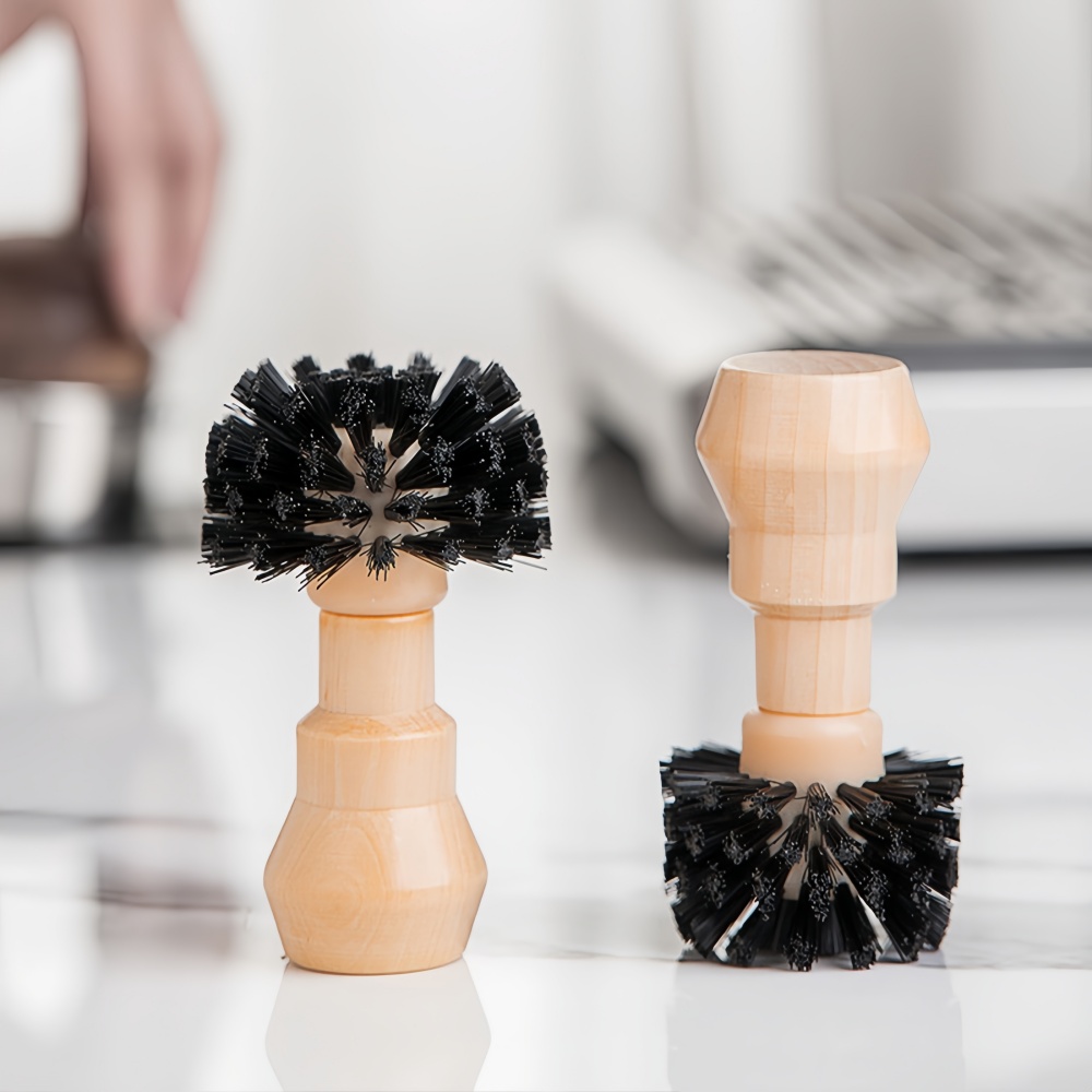 Poignée de Machine à café, brosse de nettoyage, manche en bois, Barista domestique, , Durable, facile à nettoyer, accessoires professionnels pour café