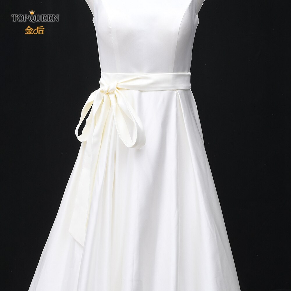 Topqueen S400 Wit Ivoor Trouwjurk Riem Vrouw Wedding Outfit Strass Riem Sjerpen Stoel Cover Vrouwen Lange Satijnen Lint