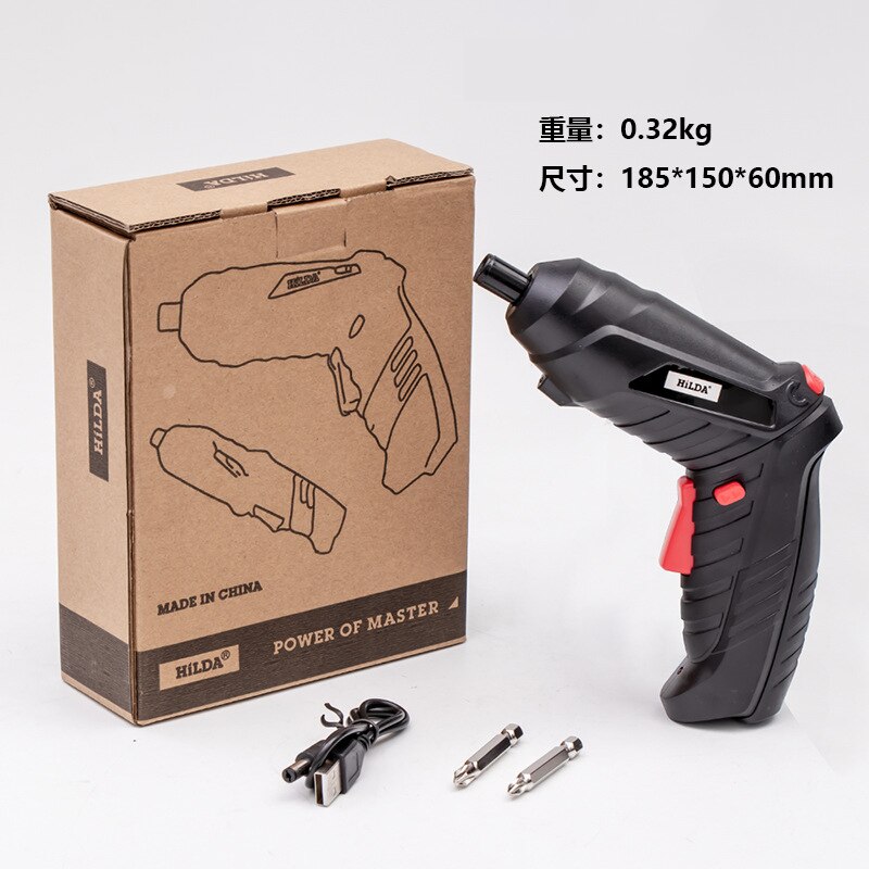 Electric Screwdriver USB Rechargeable Cordless Power Drill Screw Driver Kit Maximum Screw Diameter ABS Makings screwdriver: Carton type 2