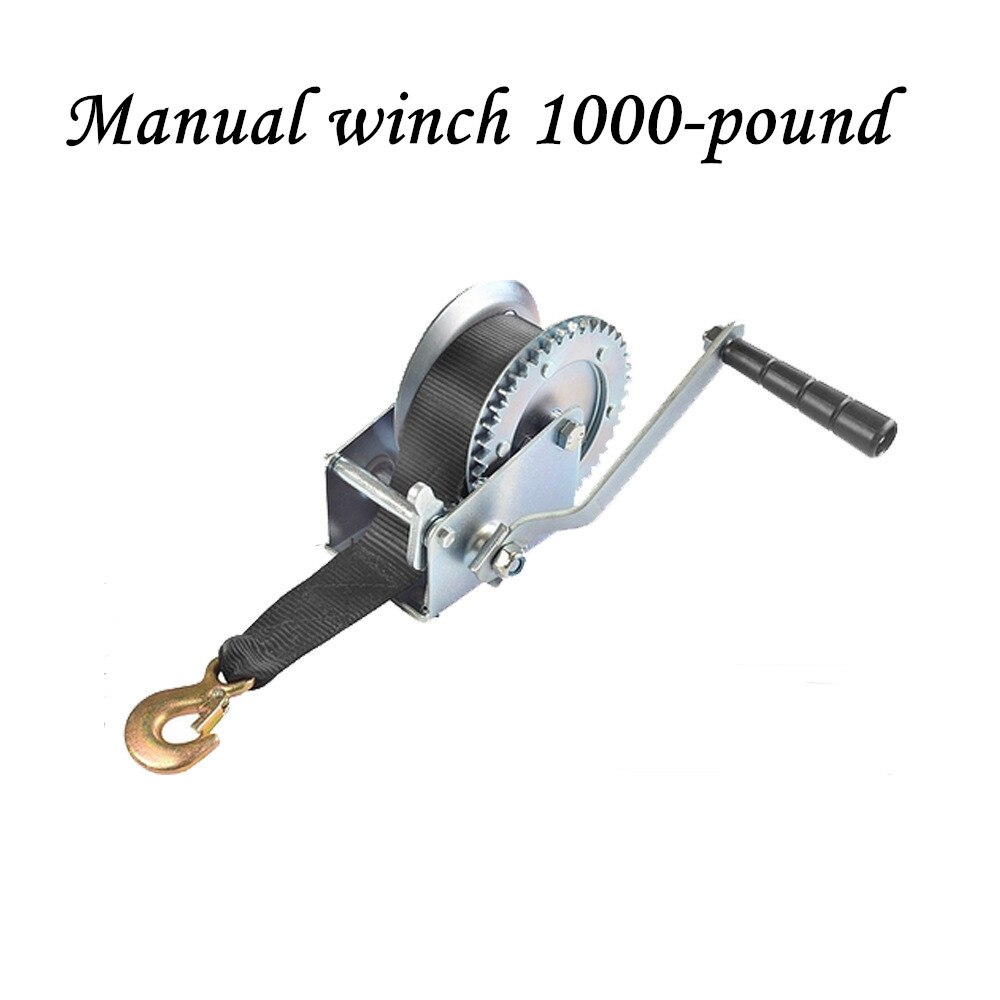 Manual winch 1000-pound nylon rope winch