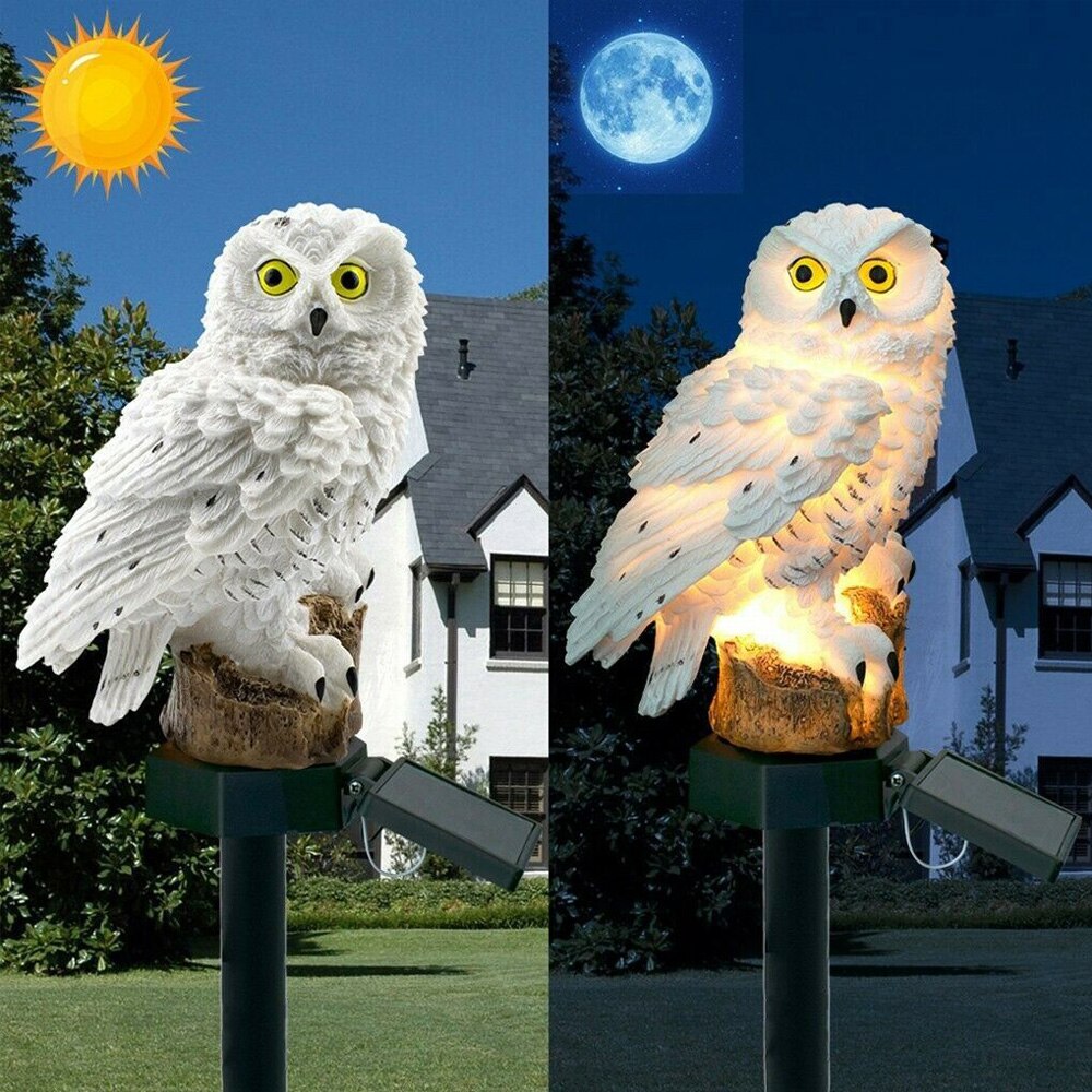 Owl Solar Light With Solar Panel IP65 Water Resistance for Garden Patio Yard Courtyard Path Garden Decoration