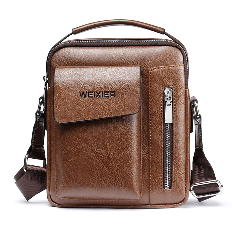 Casual Mannen Schoudertas Vintage Crossbody Tassen Mannelijke Tas Pu Lederen Handtas Capaciteit Mannen Messenger Zakken Zak