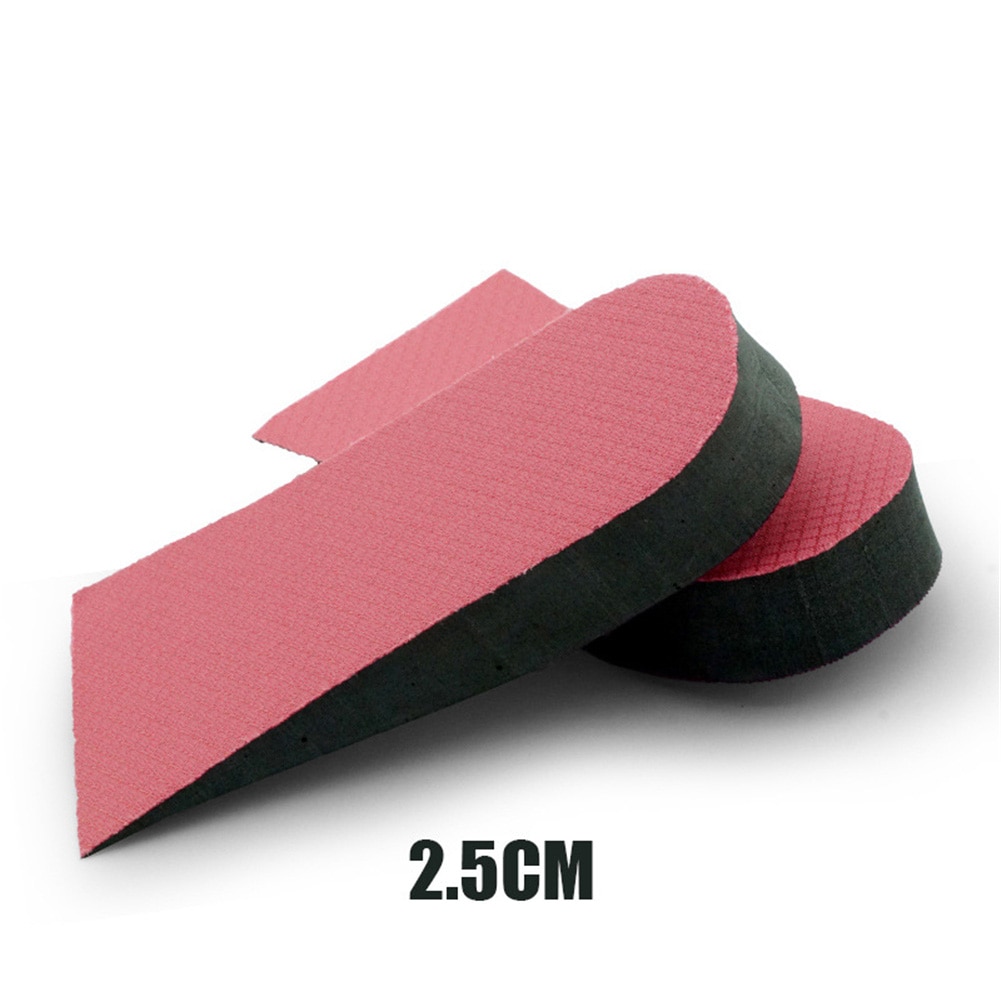 1 par sko sulor andas halv innersula höja hälen infoga sportskor pad kudde unisex 2.5cm höjd öka innersulor