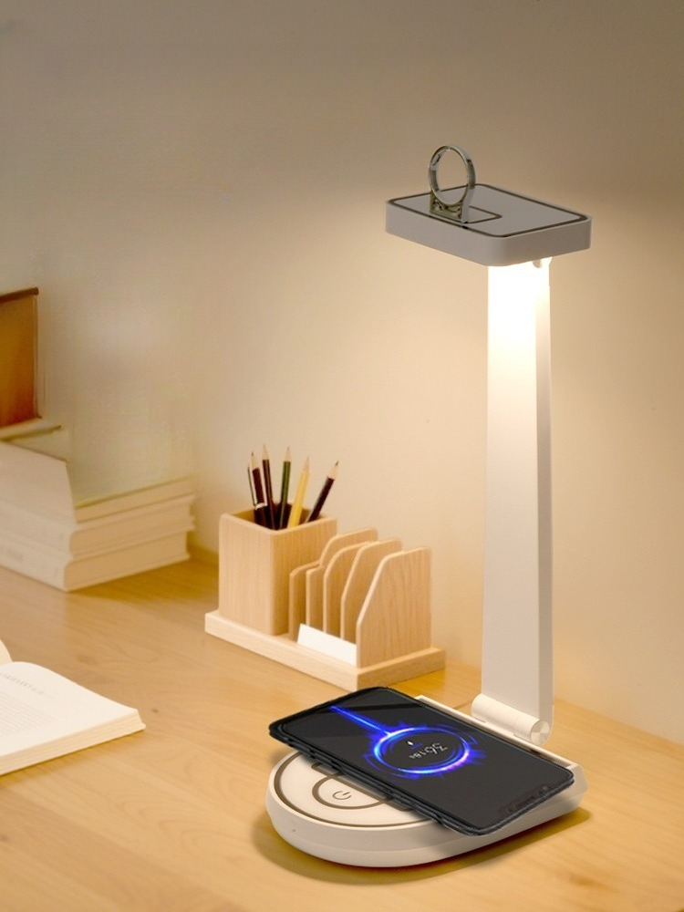 Basketbalstandaard bureaulamp mobiele bureaulamp slaapkamer slaapzaal bureaulamp kinder oogbescherming leerlamp: Zwart