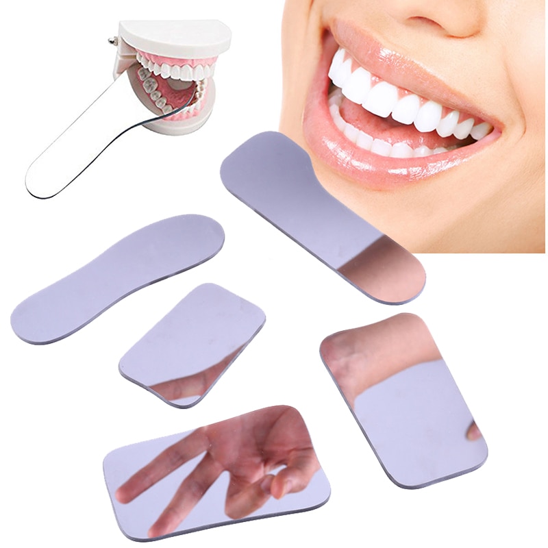 5 miroirs dentaires Double face, endodontie, photo – Grandado