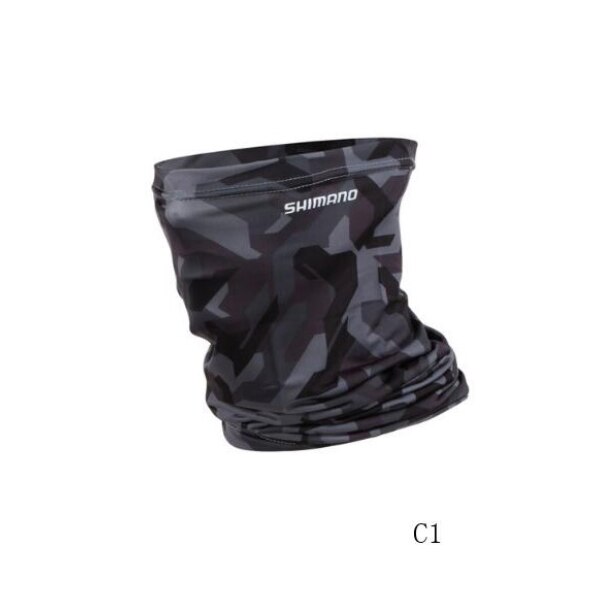 Shimano z długim rękawem stojak kołnierz kombinezon wędkarski anit-uv garnitur z długim rękawem t-shirt szybkoschnący lodowy jedwab oddychający: L / grey scarf