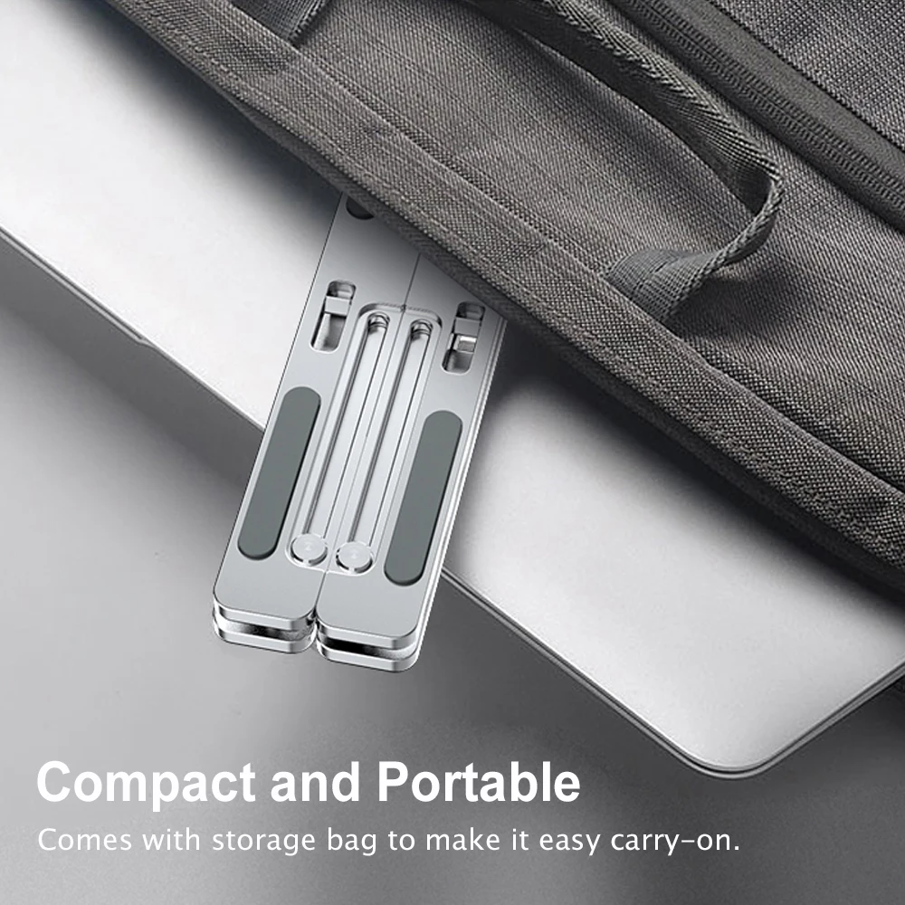 Tragbarer Laptop-Ständer aus Aluminium, verstellbarer Notizbuch-Ständer für MacBook Profi, faltbare Basis, Laptop-Halterung, Computer-Kühlhalterung