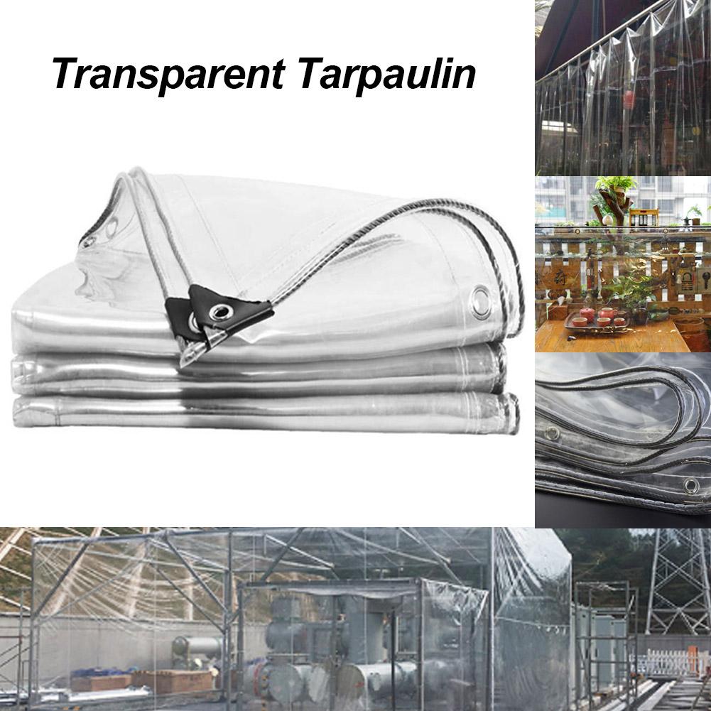 Transparent Tarpaulin Windproof Rainproof Tarp Canopy Tent Windshield Garden Sun Protection Tool Insulation Shed Cloth Freezing
