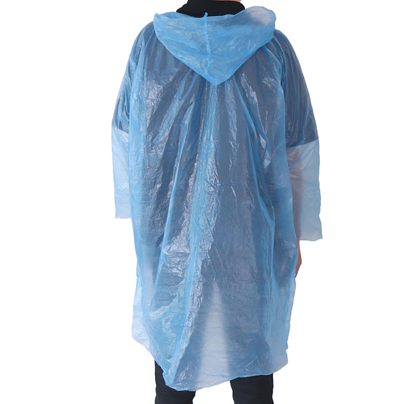 Chubasquero desechable para adultos, poncho impermeable de emergencia, para viajes, senderismo, Camping, lluvia, Unisex, 10 Uds.