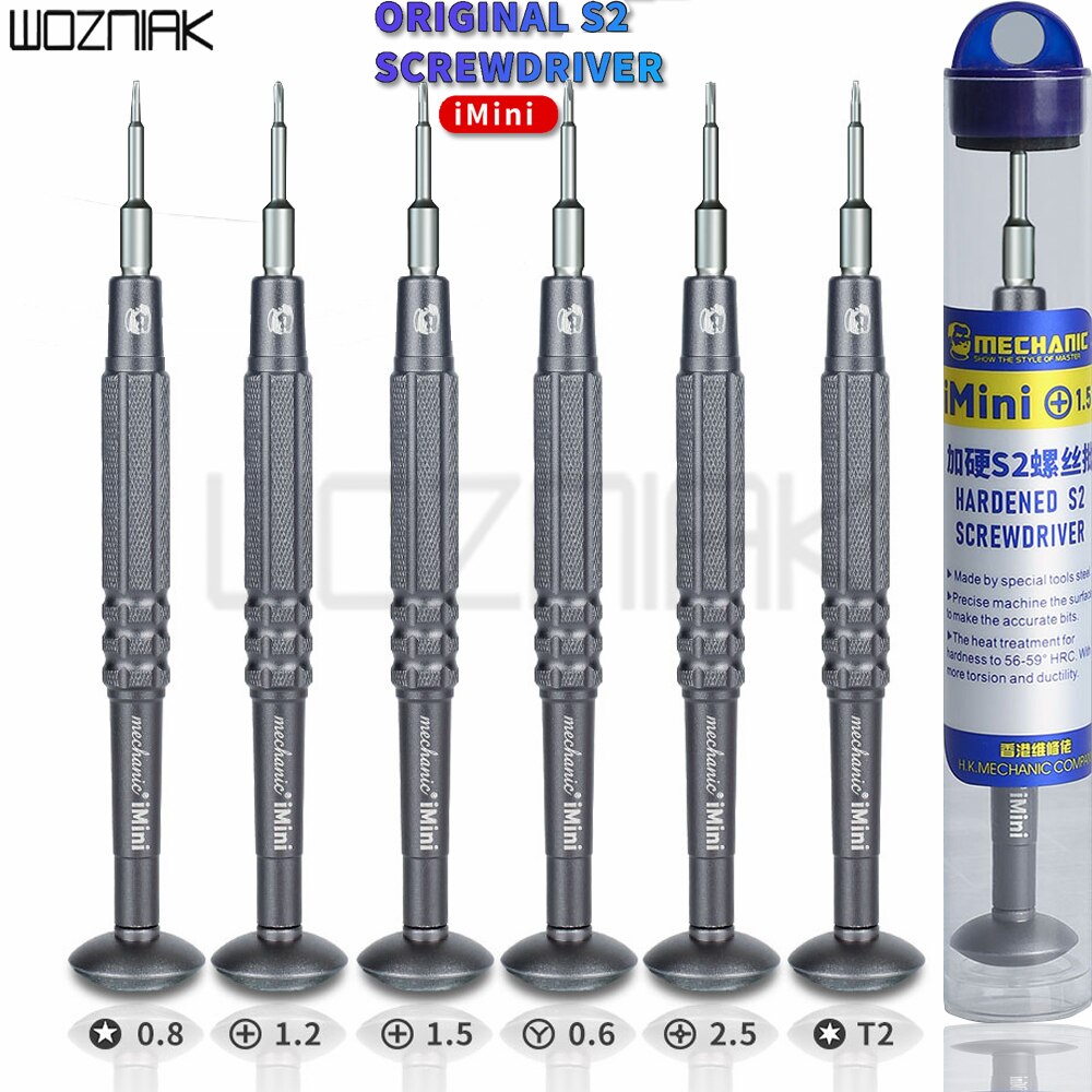 Destornillador antideslizante mecánico iMini 0,8 Torx 0,6 tipo Y 1,2 1,5 Phillips 2,5 T2 para herramienta de reparación de cámara de teléfono móvil