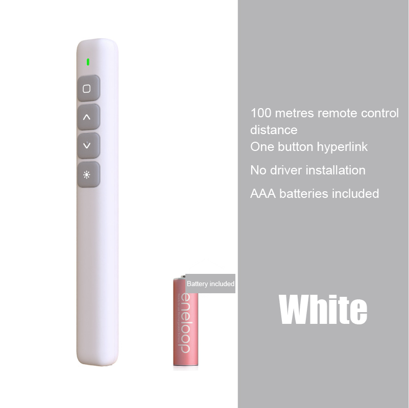 whiteboard afstandsbediening pen PPT paginadraaier multimedia elektronische infrarood paginadraaier voor spraakleraar presentator: WIT