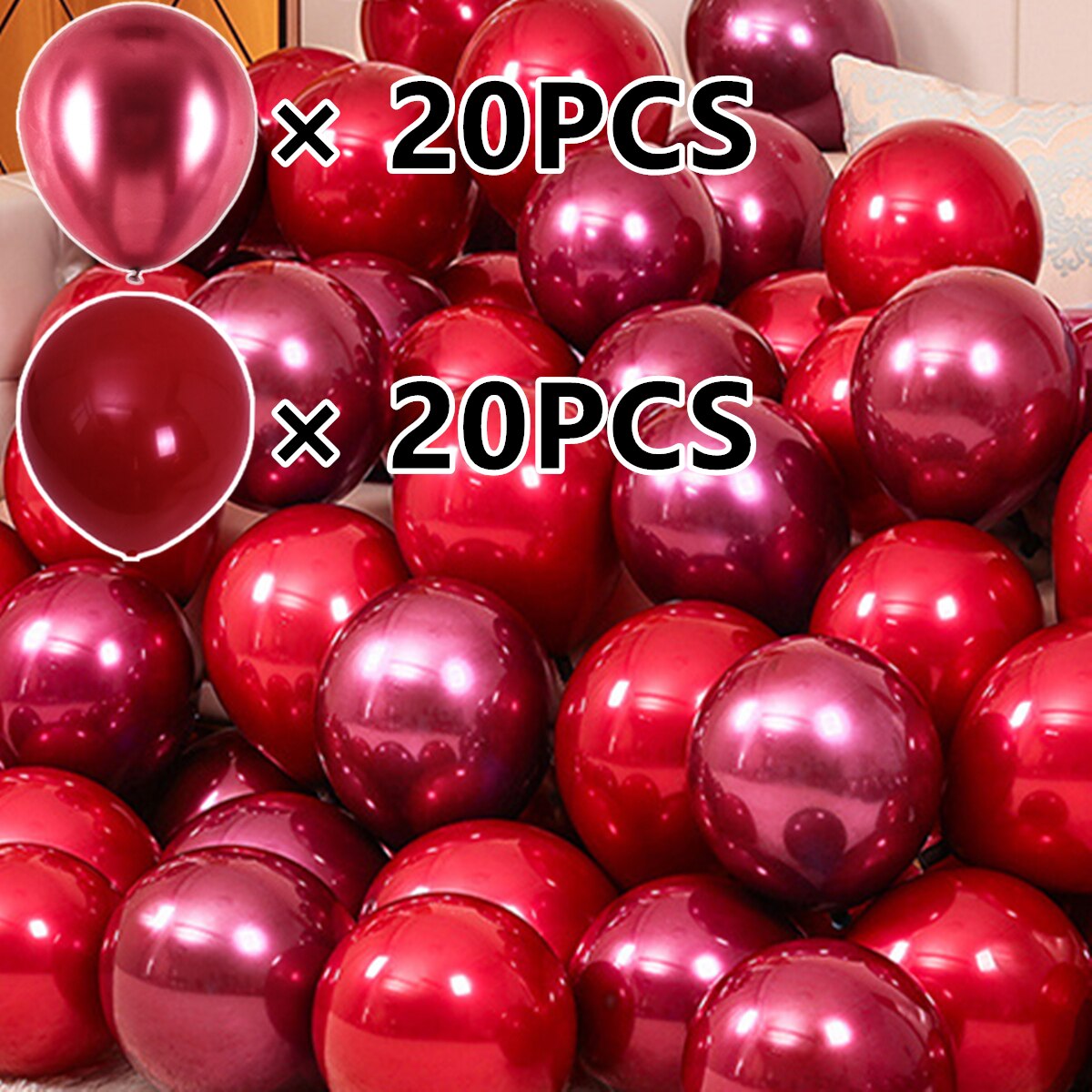 40/20Stck 10 zoll Granatapfel verrotten Konfetti Latex Luftballons Hochzeit Globos Geburtstag Baby dusche Haus Neue jahr Party dekorationen: 40PCSG
