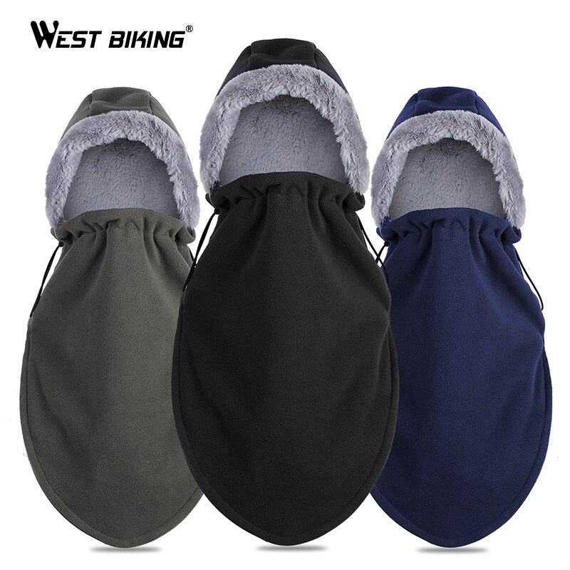 Ouest vélo hiver cyclisme chapeau pour homme vélo thermique polaire cou plus Ski Snowboard moto masque chapeau vélo chapeaux