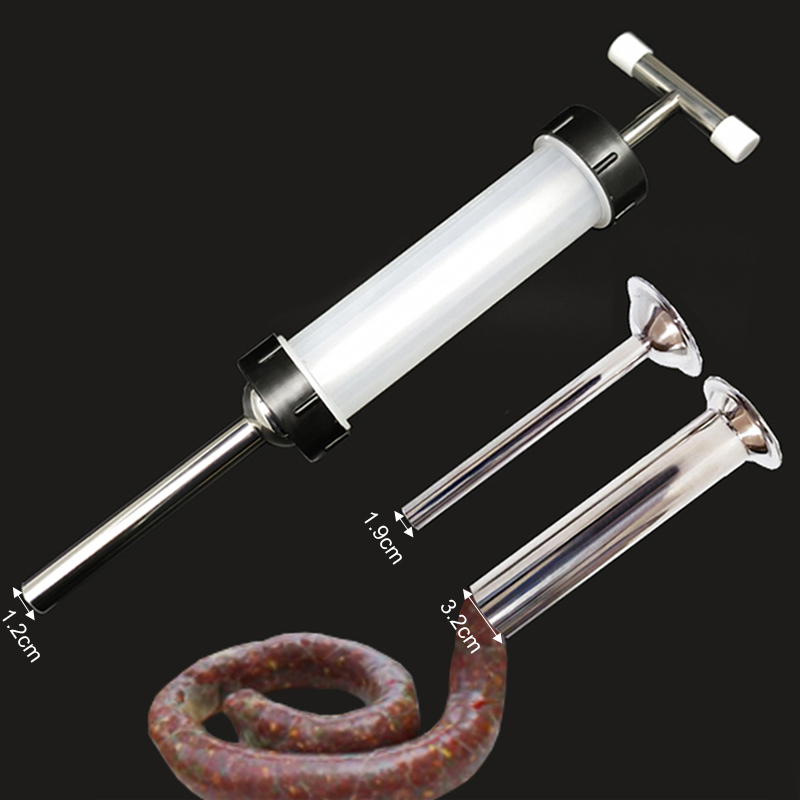 Manual Sausage Stuffer Tools Food Grade Plastic Sausage High Capacity Kitchen Meat Making Tools: 12 19 32MM Stuffer