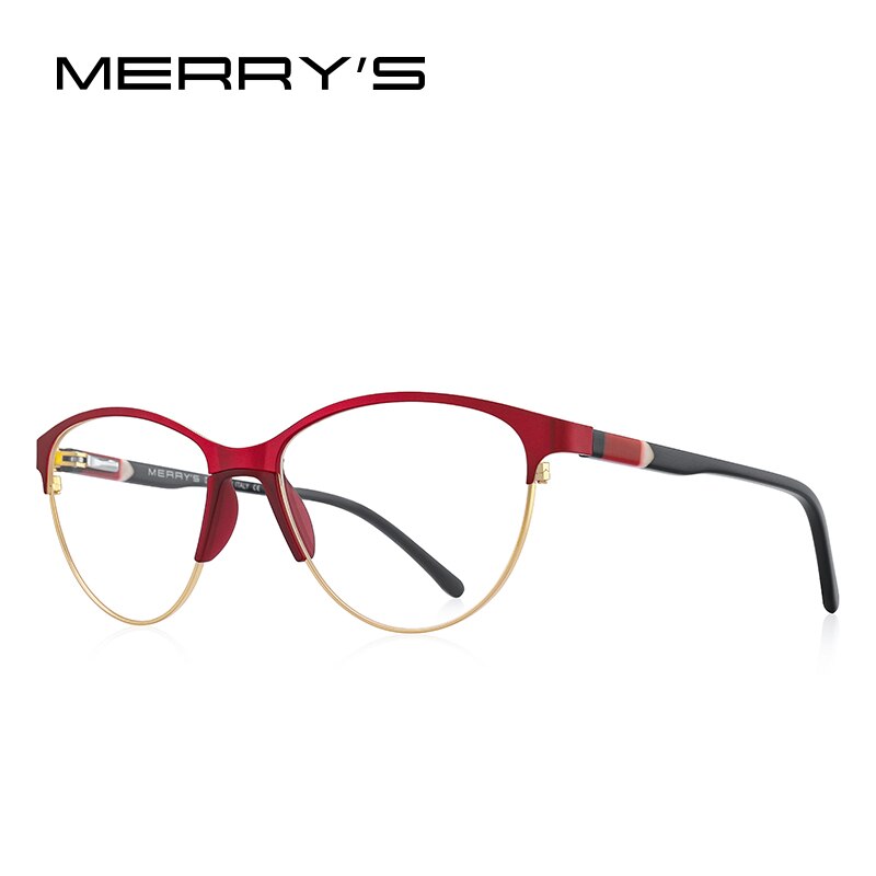 MERRYS-gafas de sol ultraligeras para mujer, lentes graduadas para miopía, gafas de acetato para piernas, S2602: C04 Red