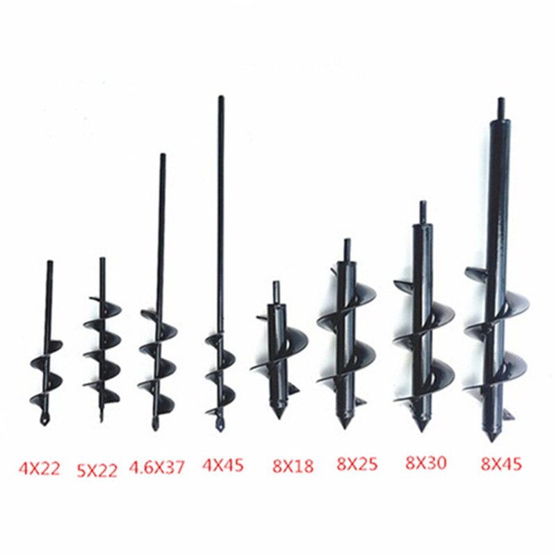 4 Sizes Garden Auger Drill Bit Tool Spiral Hole Digger Ground Drill Earth Drill For Seed Planting Gardening Fence Flower Plante