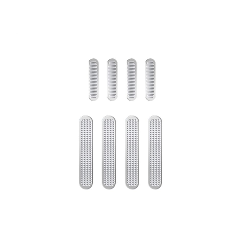 8 Stks/set Universele Telefoon Speaker Oortelefoon Netto Plug Anti Dust Proof Mesh Sticker Voor Apple Iphone 13 12 11 Serie metalen Sticker: silver