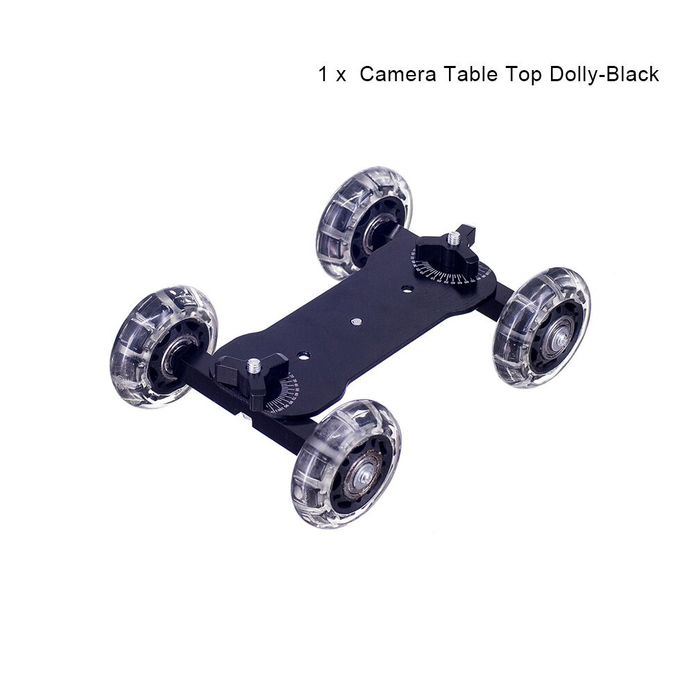 Dolly + 11 Inch Magic Arm Tafelblad Mobiele Rolling Video Rail Skater voor SLR DSLR Camera Slider Track Dolly Auto met Magic Arm: Black Car