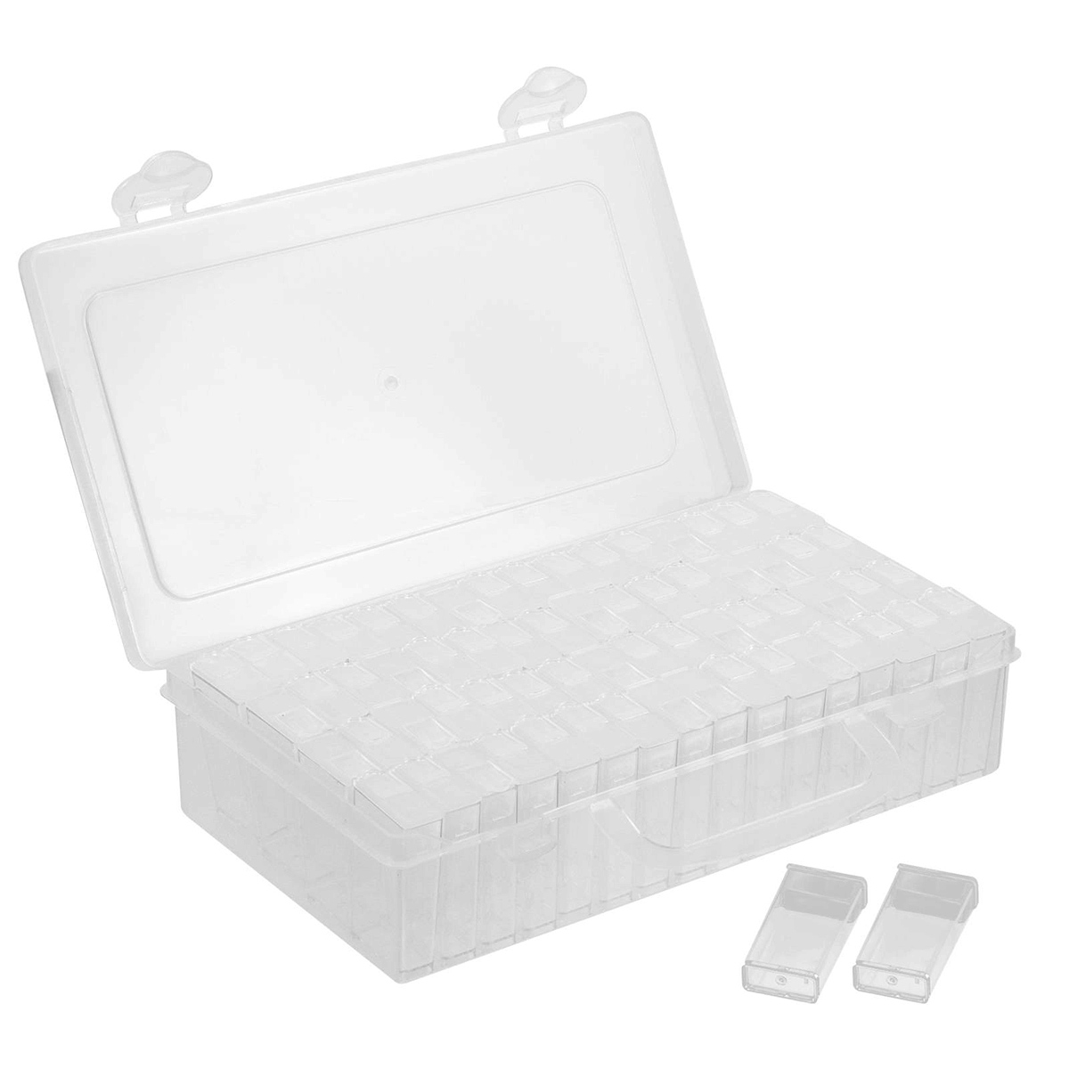 Plastic Zaad Opbergdoos Met Etiketstickers Multifunctionele Diamant Borduurwerk Opbergdoos Herbruikbare Plantzaadcontainer 1Pc: green