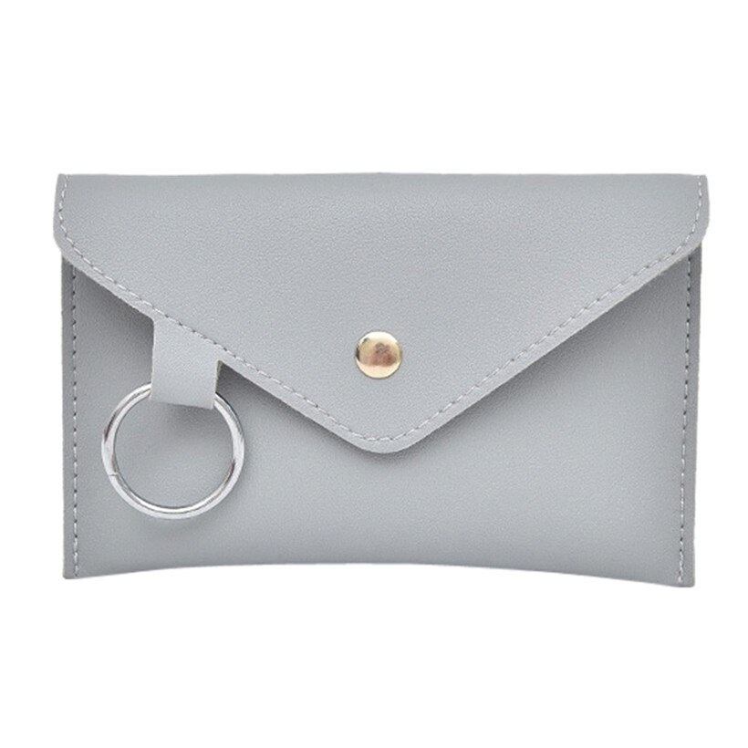Riñonera cuadrada con hebilla de cinturón de cuero para mujer, bolso para teléfono, Bolosa,: Gray