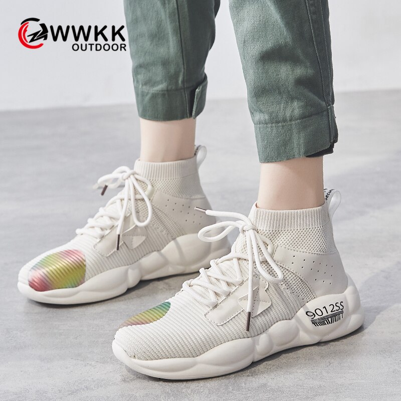 Wwkk Najaar Vrouwen Sportschoenen Trend Outdoor Comfortabele Wandelschoenen Vrouw Sneakers Loopschoenen