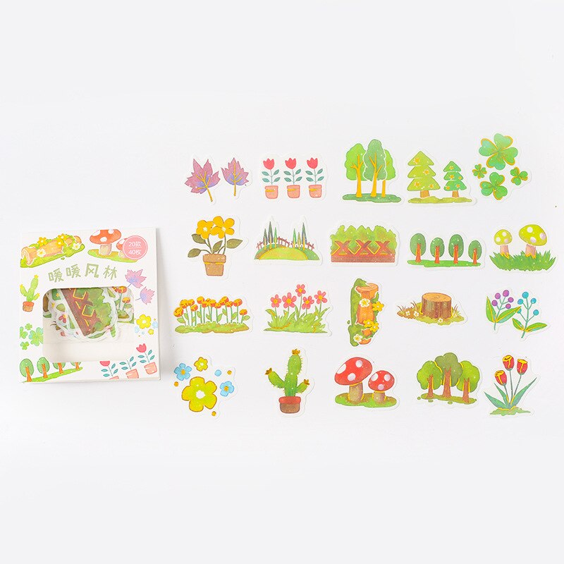 Eating Snacks Series Cute Sticker Custom Stickers Diary Stationary Flakes Scrapbook DIY Decorative Label flower Stickers set: 11