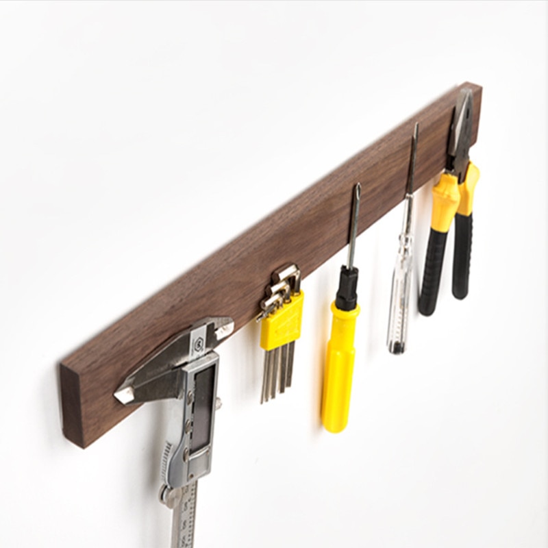 Kraftig 16 -tommers magnetisk knivlist, solid veggmontert treknivmagnet wulnut & bøk magnetisk knivholder verktøyholder