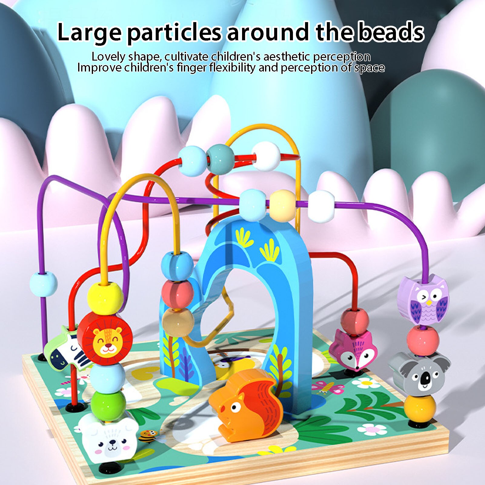Kinderen Houten Multifunctionele Puzzels Kraal Schatkist Board Game Kids Early Learning Intellectuele Leren Wiskunde Speelgoed