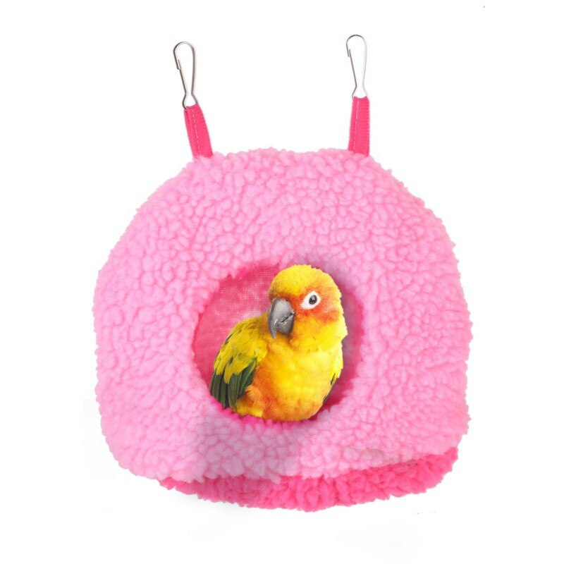 View of Pet Bird Soft Plush Hanging Bed Cage Parrot Hammoc... - Vicedeal