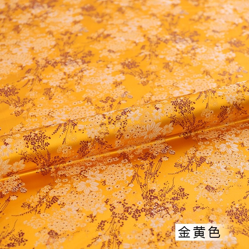 Brokaat Satijn Stof Mooie Jurk Stof Materiaal Voor Maken Cheongsam En Kimono: Goud