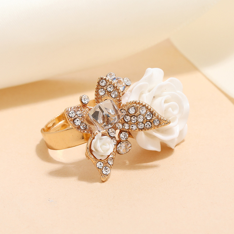 IHUES 1Pcs French Vintage Pearl Rings for Women Joint Opening Ring Party Engagement Decoration: PURPLE