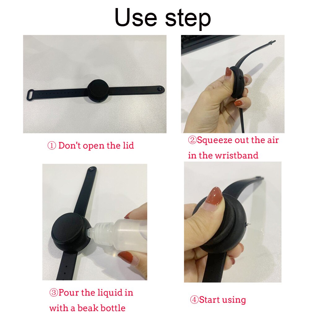 6pcs Adult Kid Wristband Liquid Wristband Hand Dispenser Handwash Gel This Wearable Wrist Wrap Dispenser Bracele #M3