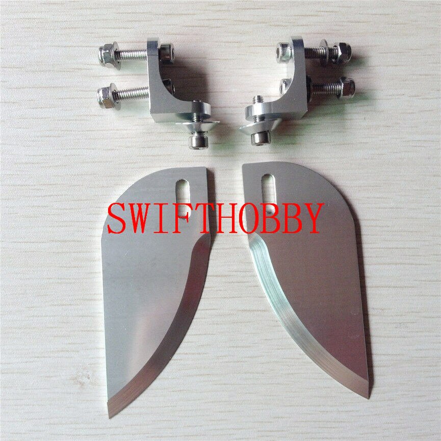 CNC Aluminum alloy turn fins set 82*30mm for applicable above 1.3m rc boat