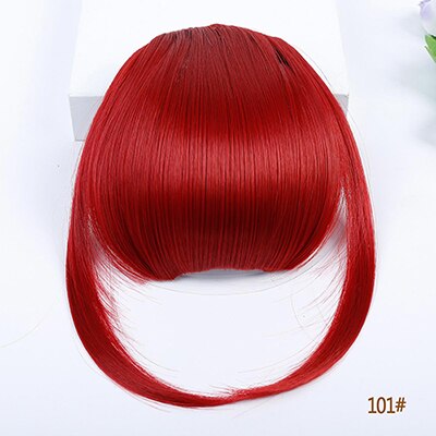 Aosi paryk pandehår clip in hair extensions front pæn pande pandehår i ét stykke lige hår med højtemperatur syntetisk fiber hår: #6