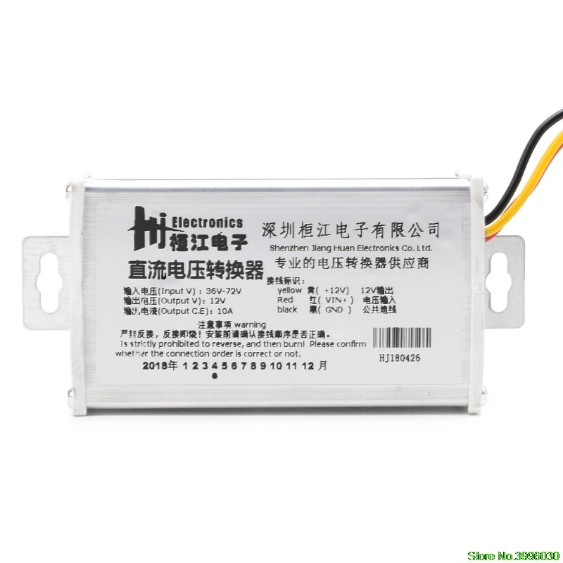 Dc 36v 48v 72v to 12v 10a 120w converter adapter transformator voor e-bike elektrisch